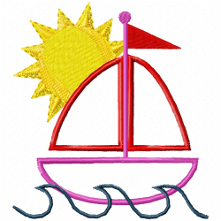 Boats Embroidery Design 4 Boats Embroidery Design 4
